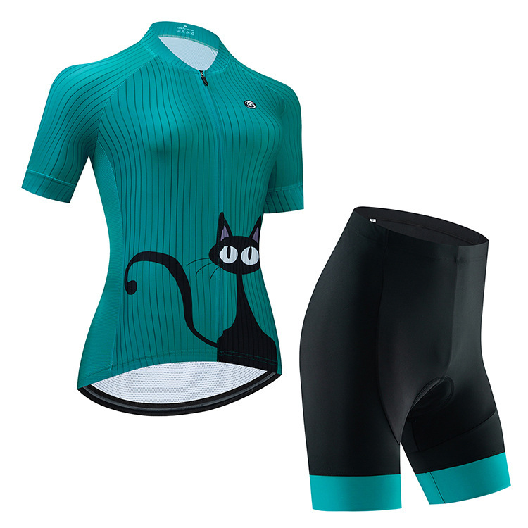 Women's cycling clothing short sleeve tops perspiration-wicking breathable mountain road women's cycling clothing